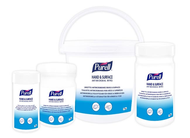 LINGETTES PURELL HAND&SURFACES x100  Fabrication Franaise - Coop labo