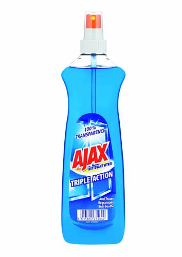 AJAX Bidon 5 Litres Nettoyant vitres et surfaces modernes Bleu 3en1  anti-traces dégraissant anti-goutte