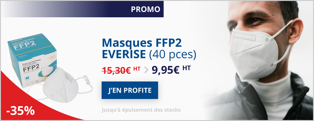 Masques FFP2 NR EVERISE (40 pces)