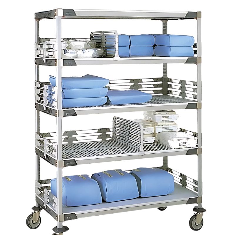Chariot de manutention Microban® grillagé Metromax 4 nvx 61×106 cm