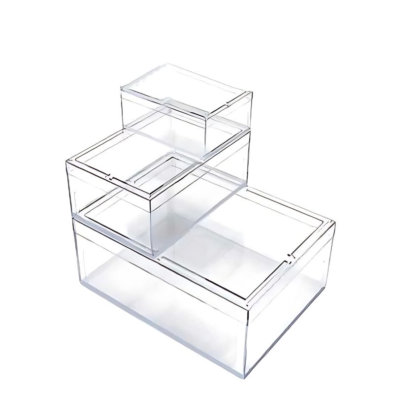 Boîte de rangement plastique cristal empilable LAB 5 240 x 180 x 100 mm