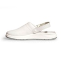 Sabot médical ABEBA Femme cuir lisse blanc