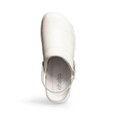 Sabot médical ABEBA Femme cuir lisse blanc
