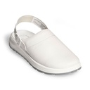 Sabot médical ABEBA Femme cuir lisse blanc