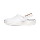 Sabot médical tout cuir lisse blanc Mixte ABEBA