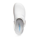 Sabot médical tout cuir lisse blanc Mixte ABEBA