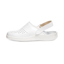 Sabot médical cuir perforé blanc Mixte ABEBA