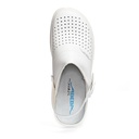 Sabot médical cuir perforé blanc Mixte ABEBA