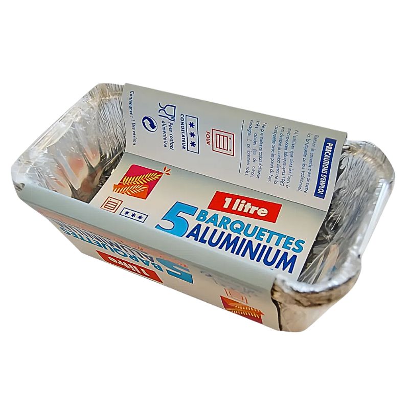Barquettes aluminium lot de 5 - de 0.5 L à 2 L