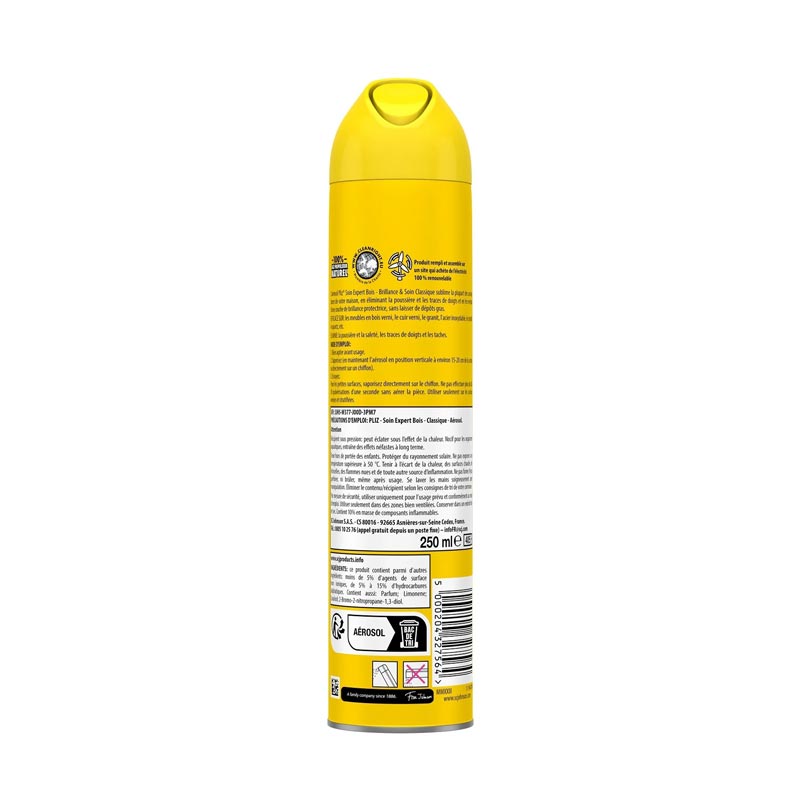PLIZ Soin Expert Bois - Brillance & Soin classique - Aérosol 250 ml