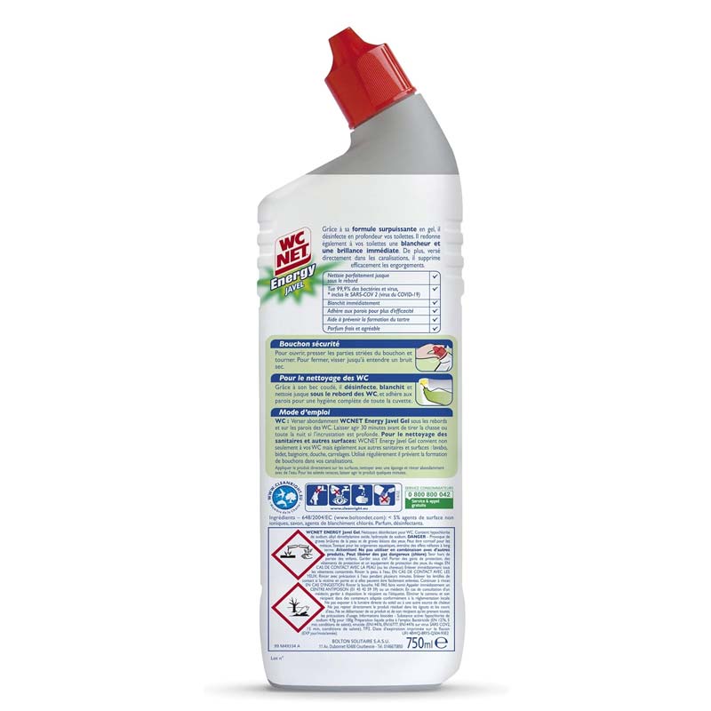 Gel extra white WC NET JAVEL 750 ml