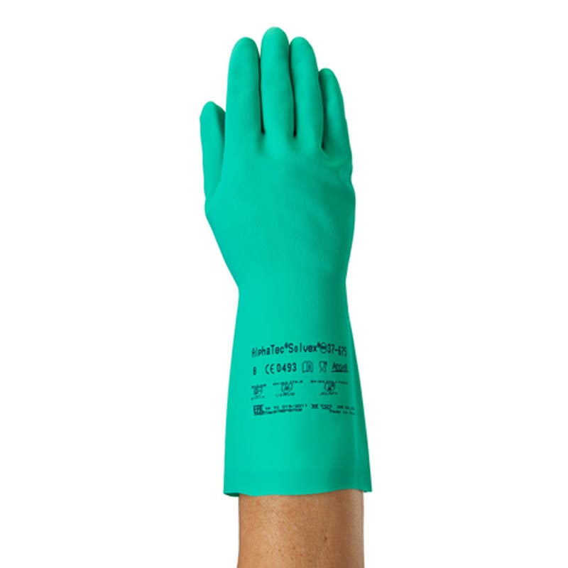 [29201L] Gants de protection chimique en nitrile Alphatec Solvex 37-675 ANSELL (L)