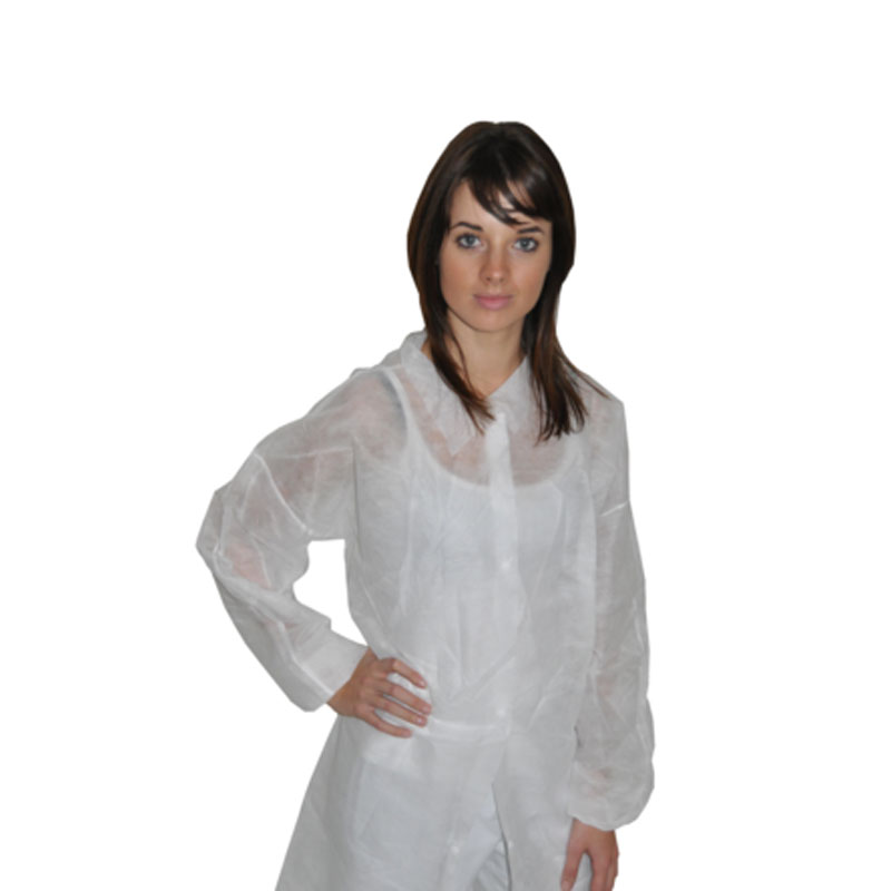 Blouses d'hygiène jetables sans poche à pressions MEDICOM x 50