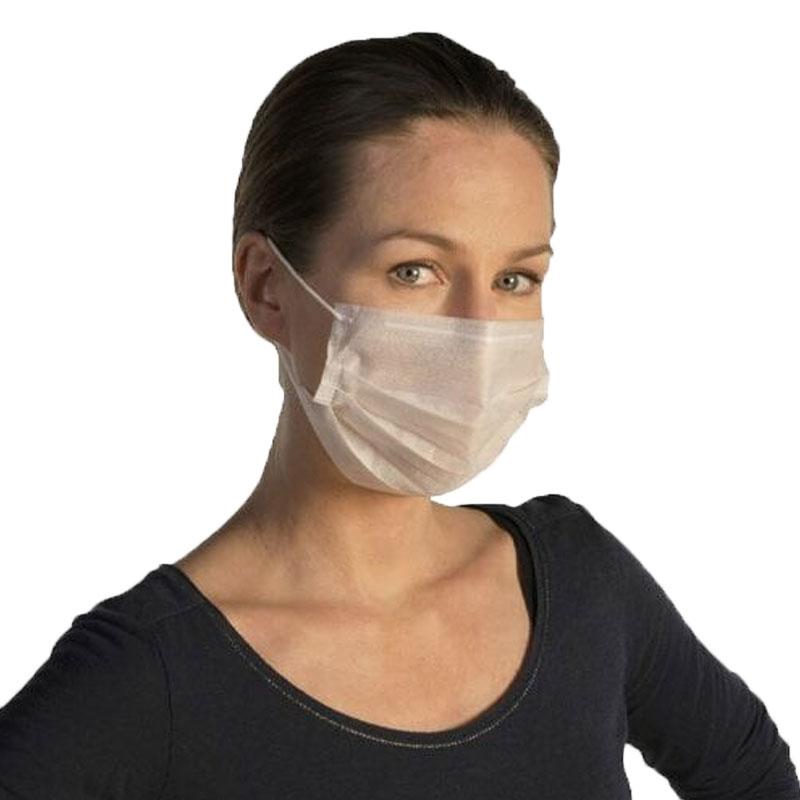 [2001] Masques d'hygiène 2 plis en non tissé blanc x 50