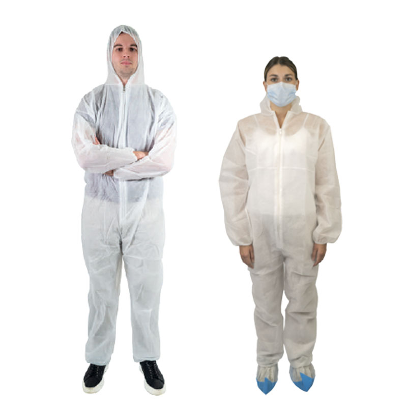 [2037XL] Combinaisons d'hygiène à capuche en polypro blanc x 25