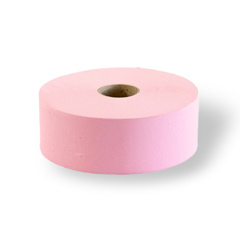 [446] Papier toilette rose en bobine 600 m pour distributeur Jumbo x 6