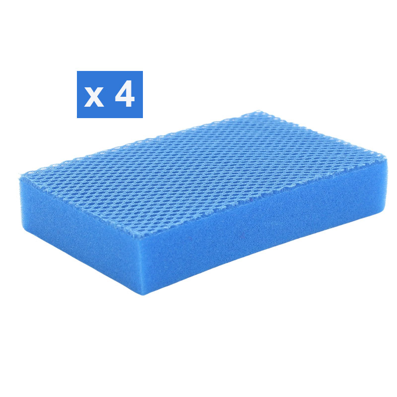 [953B] Éponges extra-nettoyantes - Bleu - Lot de 4