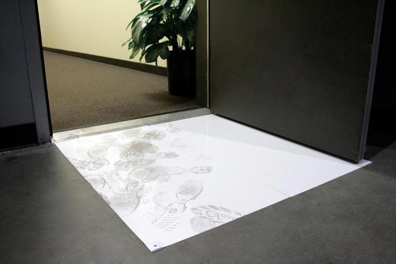 [656GTX] Tapis antibactériens pelables 117 x 90 cm blanc x 2