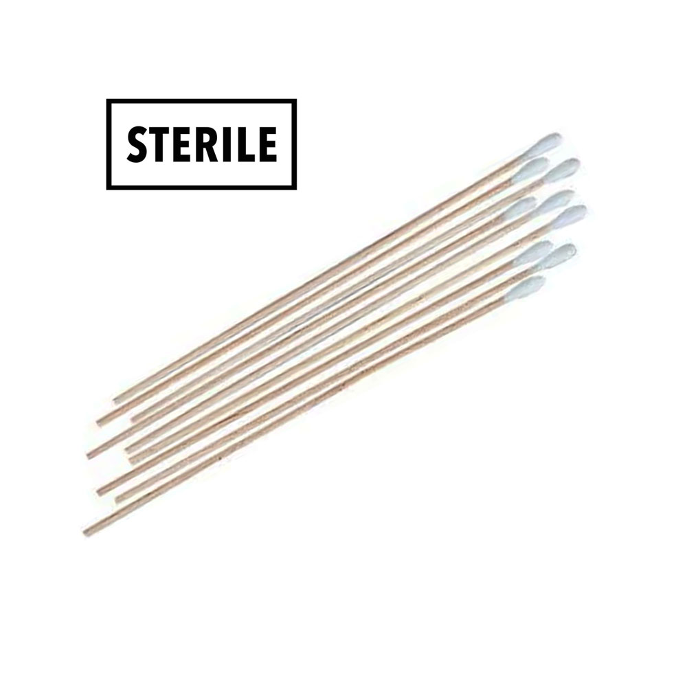 [9923S] Écouvillons batonnets bois stériles 15 cm x 100