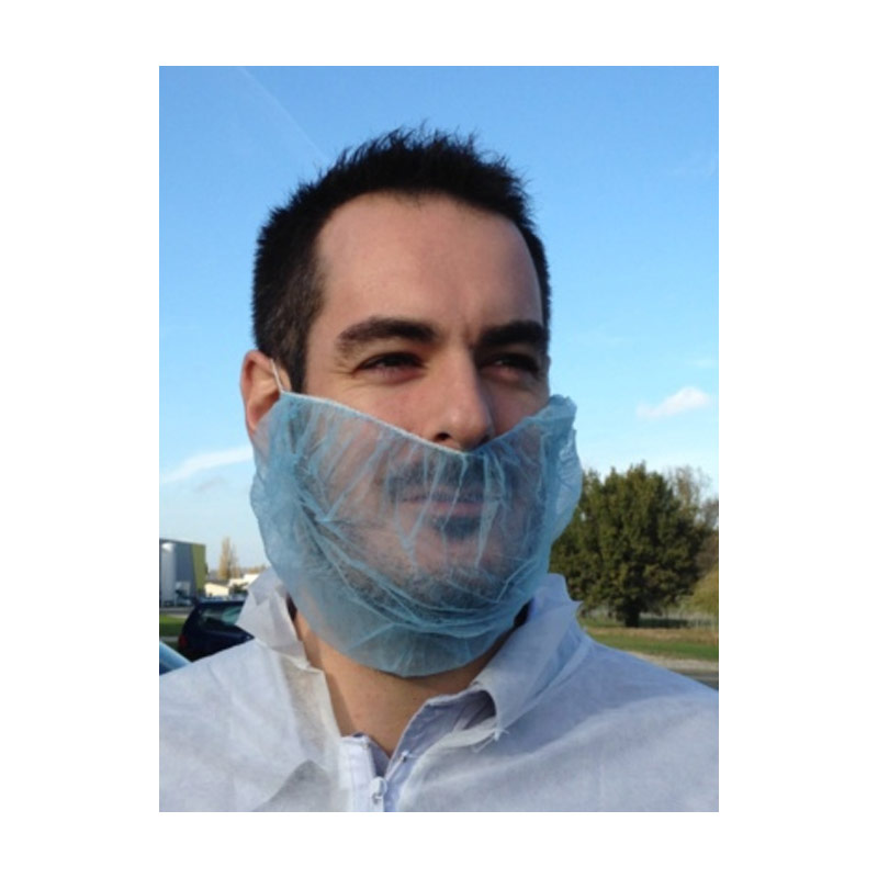[719004BE] Couvre-barbe jetable bleu EPIKA - Sachet 100 pièces