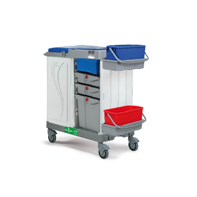 Chariot de nettoyage Filmop, modèle Alpha 8178, modulable et sécurisé