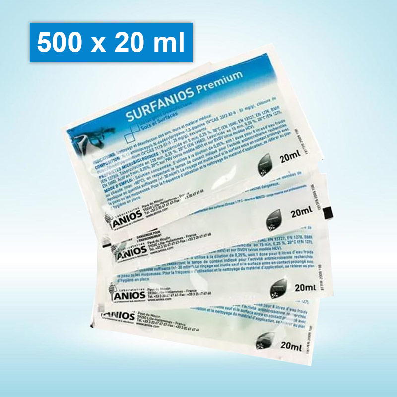 [685120] Détergent Désinfectant Surfanios Premium 20ml x 500