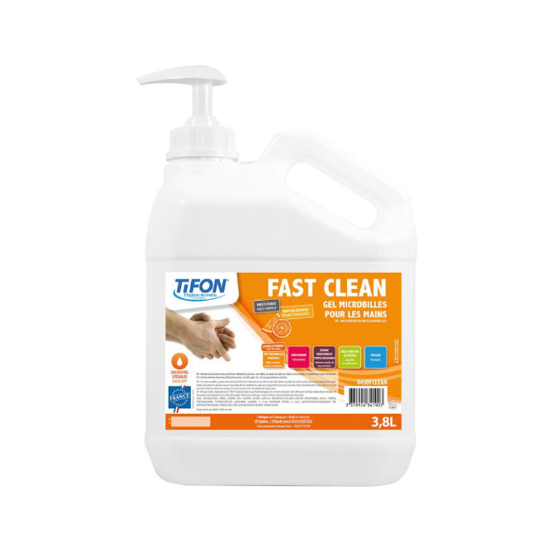 [9006243] Gel microbilles nettoyant mains Fast Clean - 3,8 L