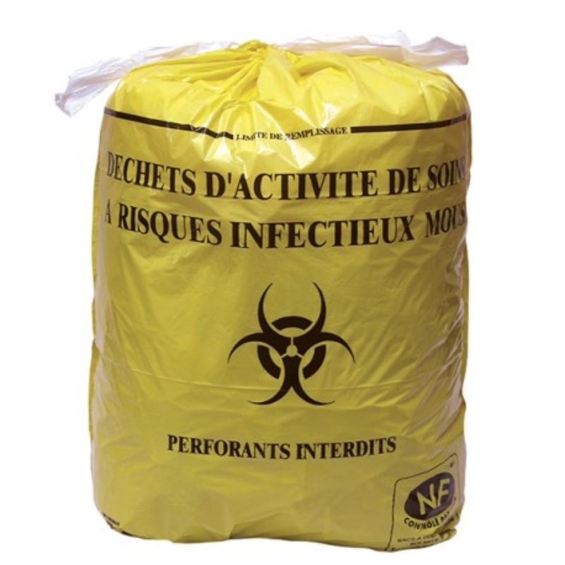 Sacs poubelles DASRI pour déchets infectieux 20, 30 et 50 L x 500