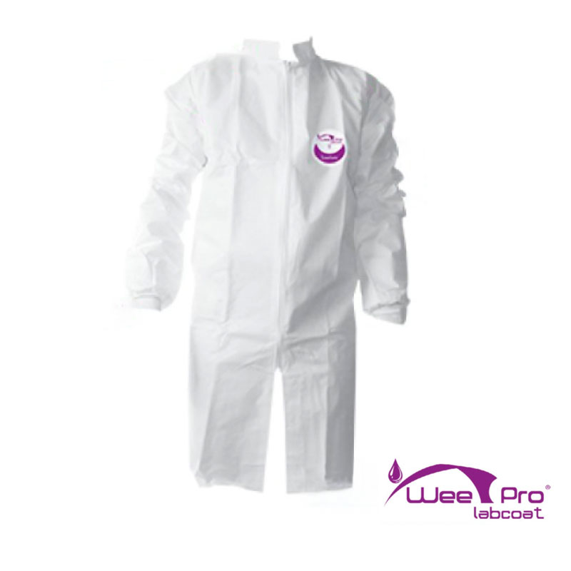 [1150M] Blouse blanche de protection chimique WeePro Labcoat (M)