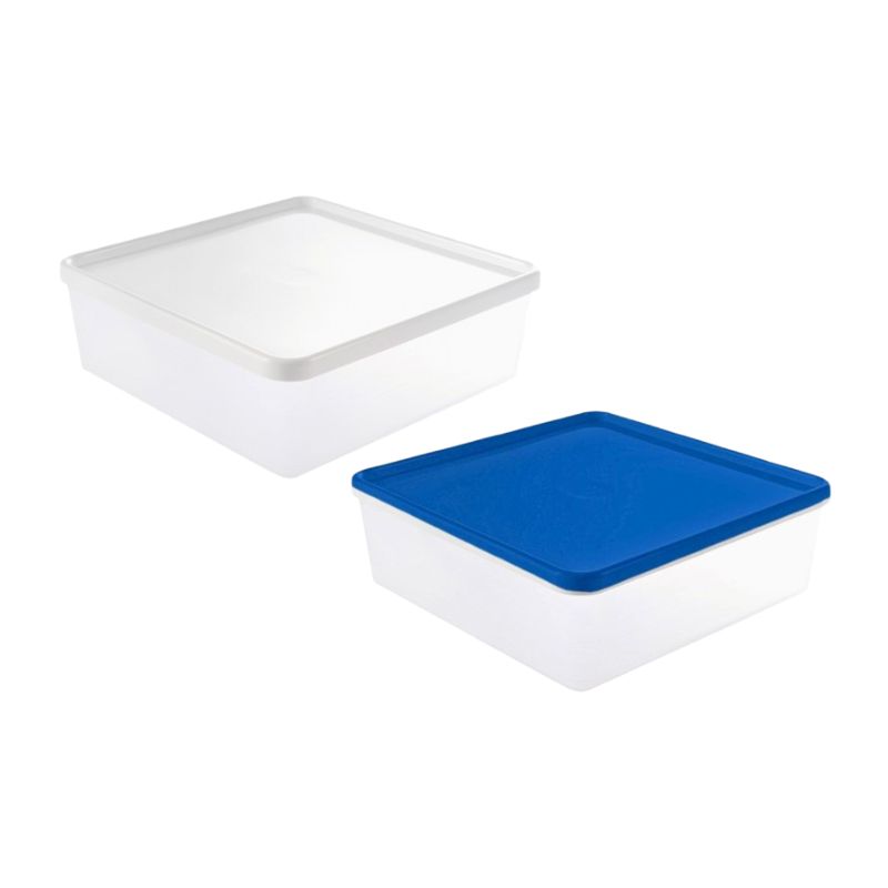 [12103B] Boîte hermétique polypro avec couvercle - GILAC 2.5 L (Bleu)