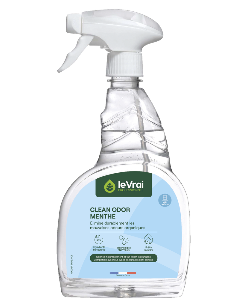 [8745] Destructeur d'odeur Clean Odor LE VRAI PROFESSIONNEL Menthe (750ML)