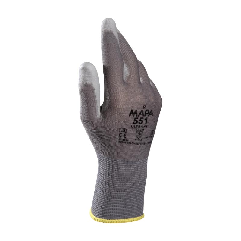[4911T6] Gants gris pour manipulations fines MAPA Ultrane 551 (XS)