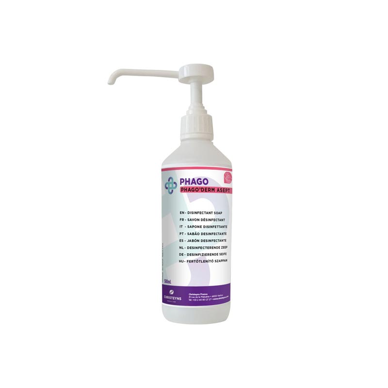 [595004] Savon lavant désinfectant mains Phago'Derm Asept - Flacons 500 ml et  1 L (500ML)