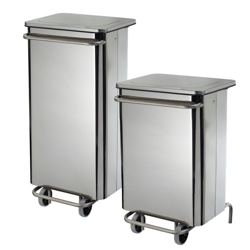 Poubelle de cuisine mobile inox Collecroule ROSSIGNOL 70L, 110L