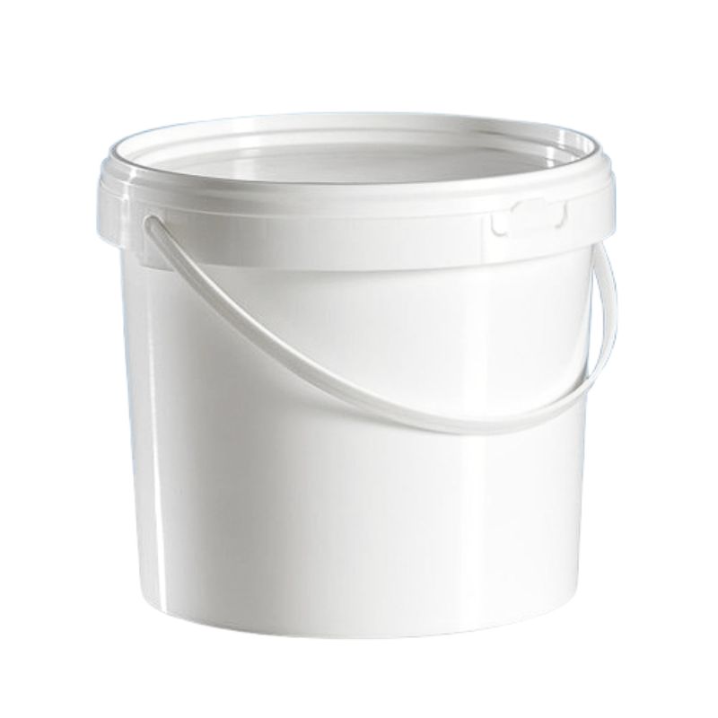[775030] Seau rond polypro blanc couvercle sécurisé de 3 à 10 L (3L)