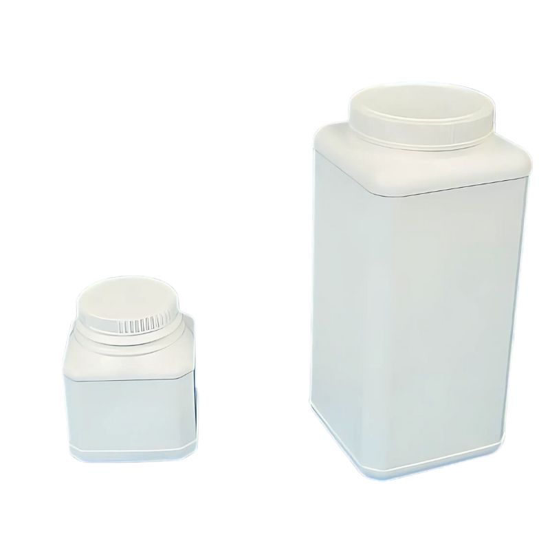 [779025] Pot PEHD carré blanc couvercle à vis  - 250 ml à 2 L (250ML)