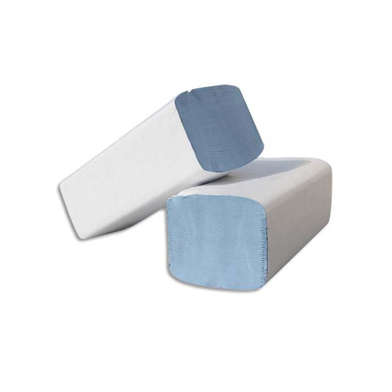 [97091B] Essuie-mains bleu plié W Écolabel - 30 paquets
