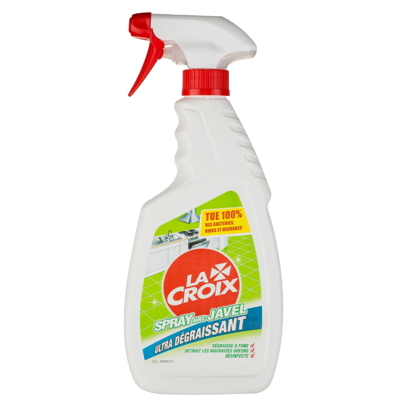 [100054] Javel LA CROIX nettoyant dégraissant puissant Spray 500 ml