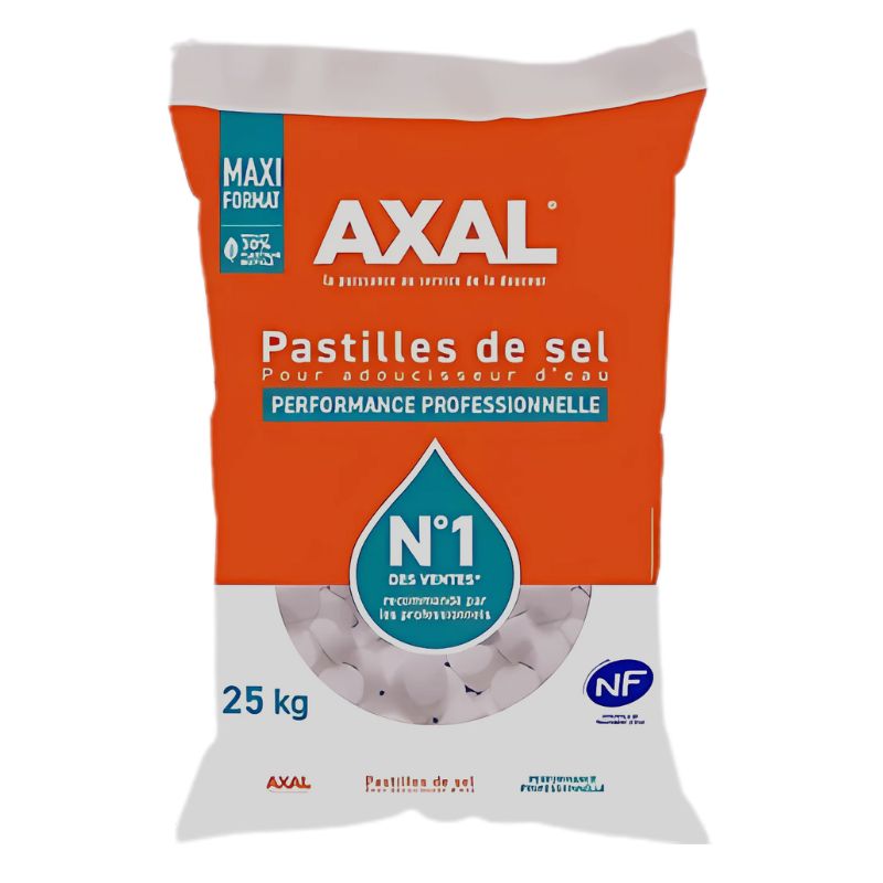 [100088] Sel régénérant pour adoucisseur d'eau, pastilles 25 kg AXAL