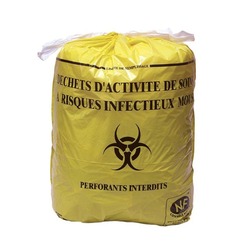 Sacs poubelles DASRI pour déchets infectieux 110 L x 250