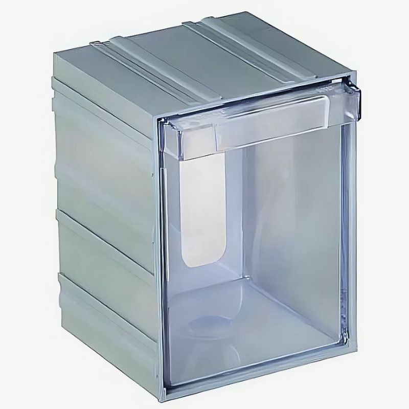 Bac de rangement MINI 5 à tiroir basculant en ABS 120 x 120 x 160 mm