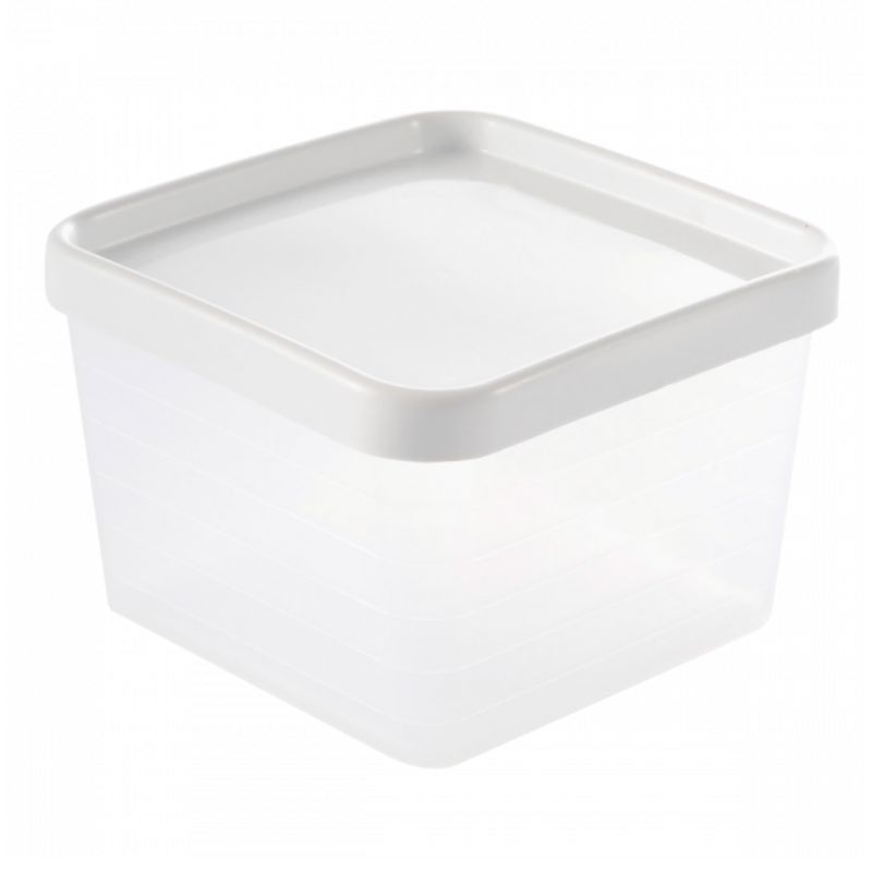 [12101W] Boîte hermétique carrée + couvercle GILAC 0,6 L