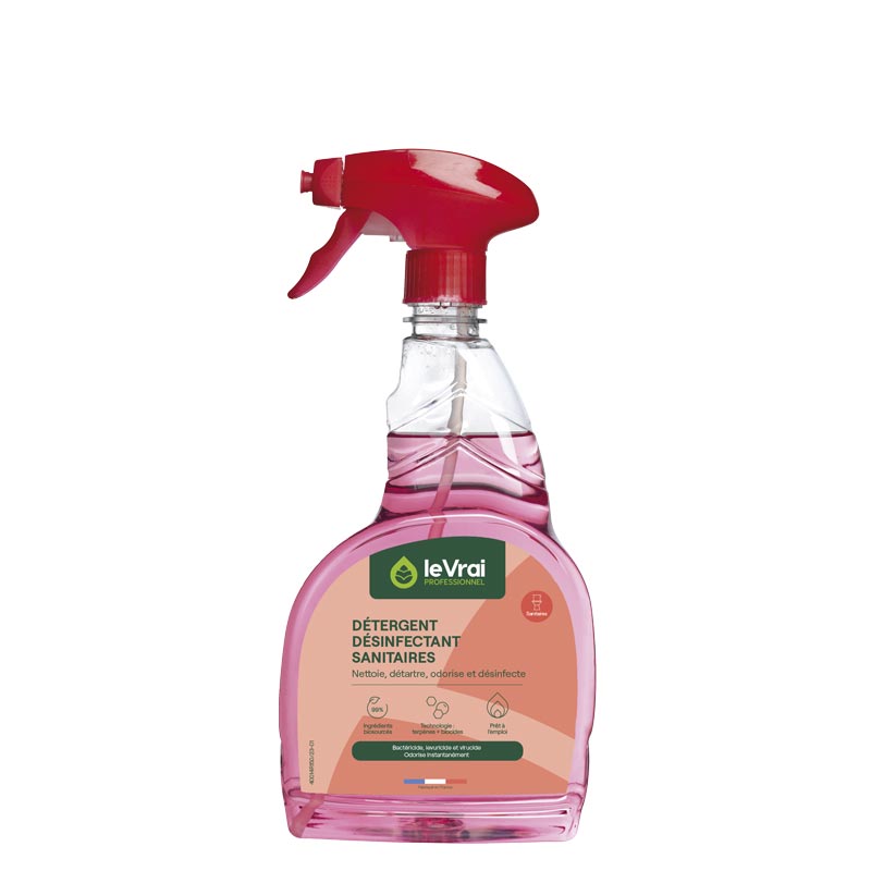 [1233] Détergent désinfectant sanitaires Prêt à l'emploi LE VRAI PROFESSIONNEL 750 ml