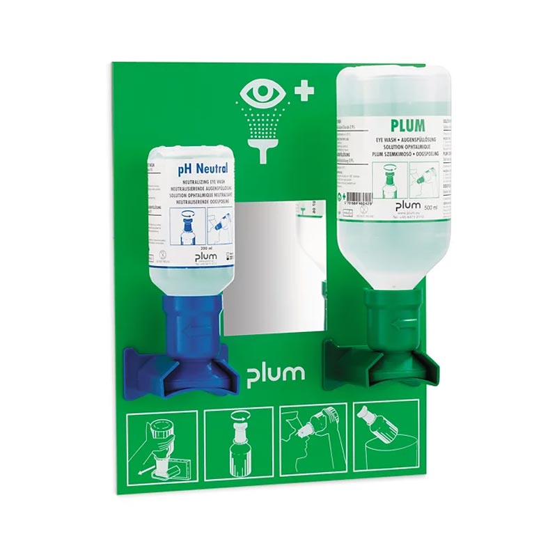Lave oeil station murale mixte  200 + 500 ml PLUM