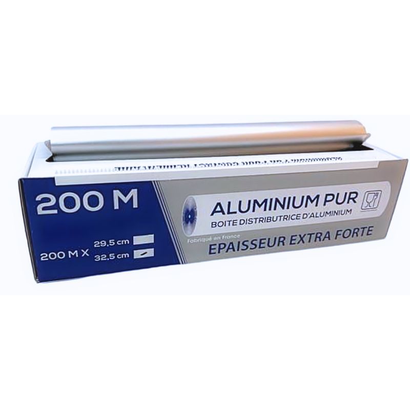 [235BD] Papier aluminium renforcé contact alimentaire 200 m x 32 cm