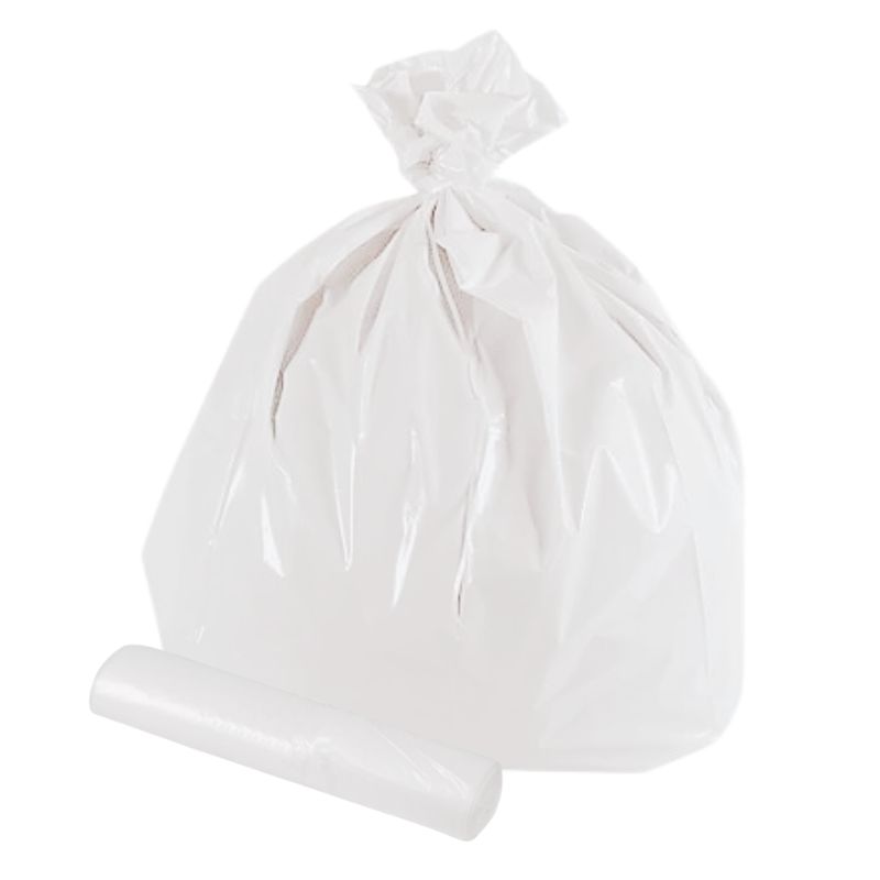 Sacs poubelles 10 L / PE blanc 45 µ x 25