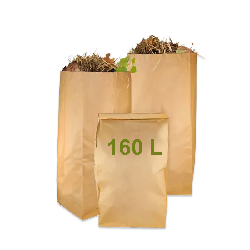 [3196] Sacs poubelles papier traité anti-humidité 160L x 25