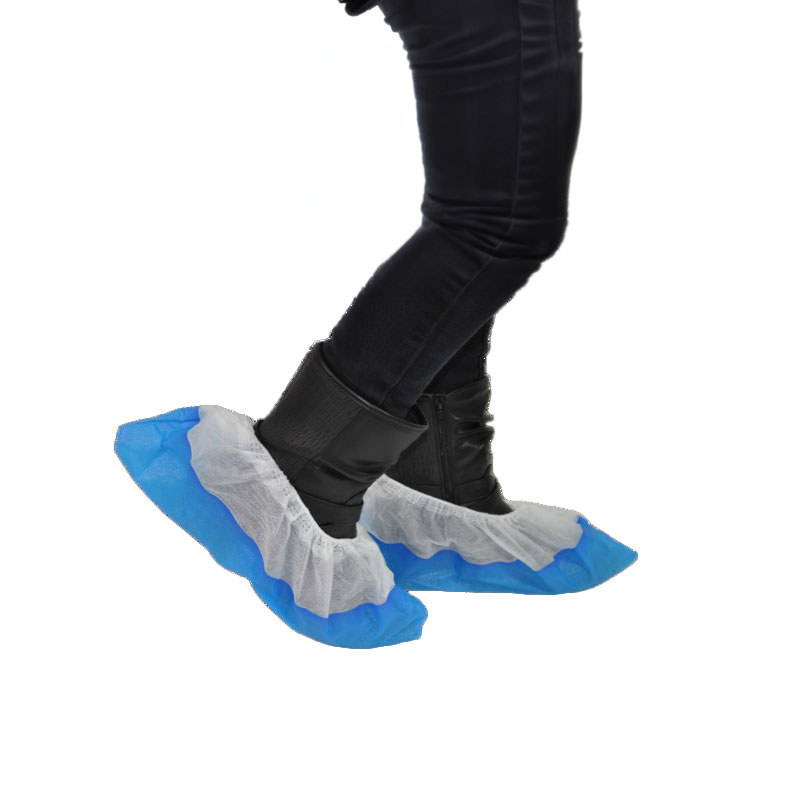 [40815] Surchaussures jetables antidérapantes blanc / bleu x 300