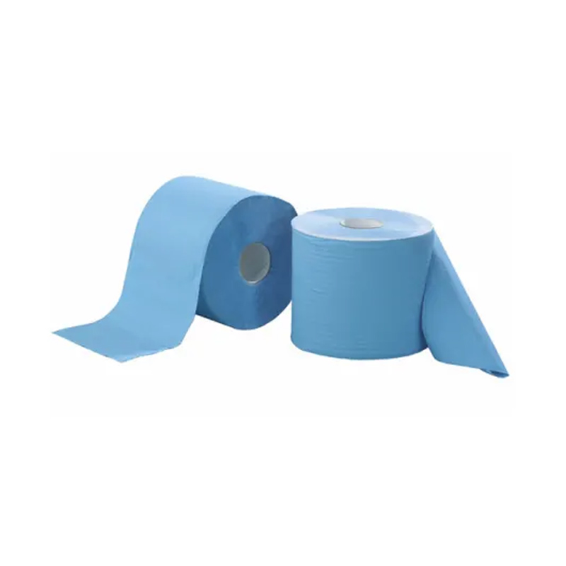 [45901B] Bobines d'essuyage ouate recyclée bleue 1000 formats ÉCOLABEL x 2