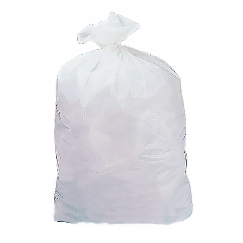Sacs poubelles à lien 50 L / PE blanc 70 µ  X 25